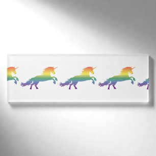 Rainbow Unicorn lgbt Name Tag