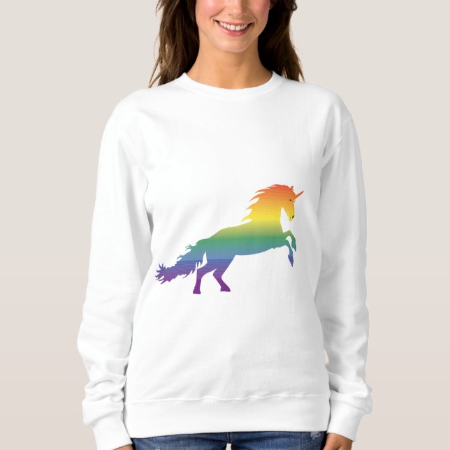 Rainbow Unicorn lgbt Sweatshirt (Front)
