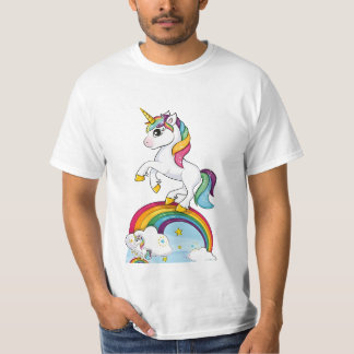 Rainbow Unicorn Lifesize Cardboard Cutout T-Shirt
