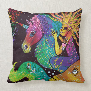 Rainbow Unicorn Mermaid Cushion