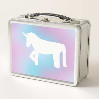 Rainbow Unicorn Metal Lunch Box