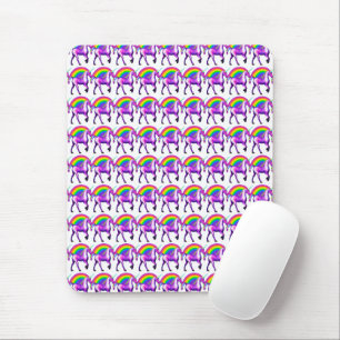 Rainbow unicorn  mouse pad