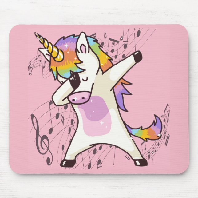 Rainbow Unicorn Mouse Pad (Front)