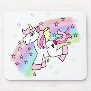 Rainbow Unicorn Mouse Pad