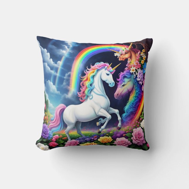 Rainbow Unicorn One Cushion (Front)