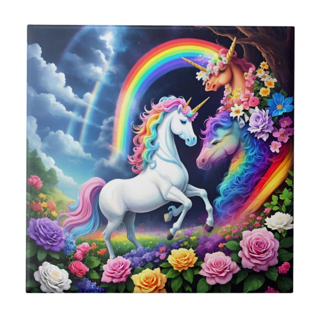 Rainbow Unicorn One Tile (Front)