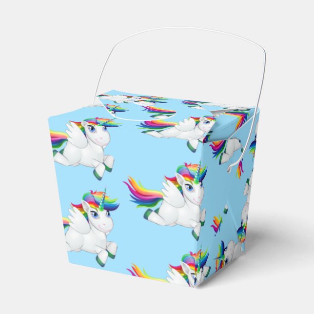 Rainbow Unicorn Party Favour Box (Front Side)
