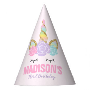 Rainbow Unicorn Party Hat Unicorn Birthday Party