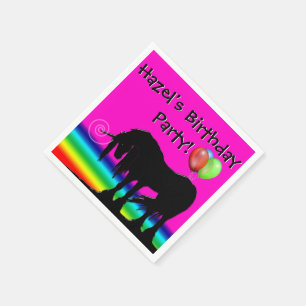 Rainbow Unicorn Party Napkin