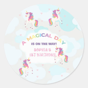 Rainbow Unicorn Party Stickers