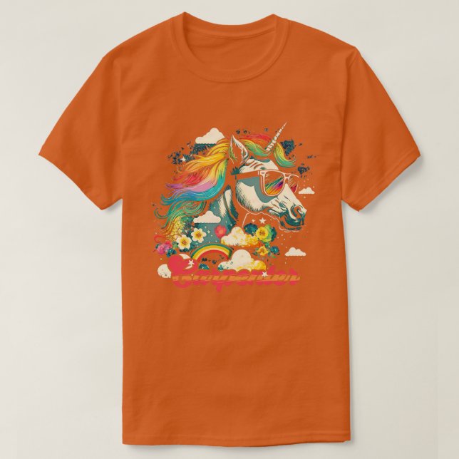 Rainbow Unicorn penter T-Shirt (Design Front)