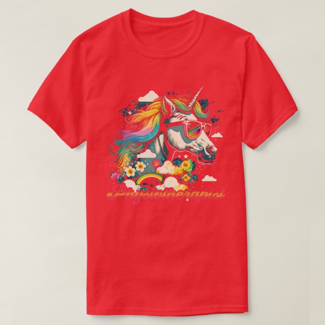 Rainbow Unicorn Physiotherapist T-Shirt (Design Front)