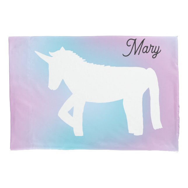 Rainbow Unicorn Pillowcase (Front)