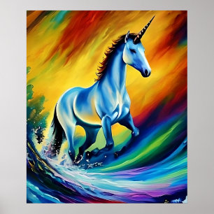 Rainbow Unicorn Printable Wall Art - High Quality 