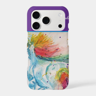Rainbow Unicorn Purple Watercolor Girls Birthday