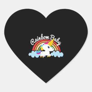 Rainbow Unicorn Rainbow Baby Unicorns Heart Sticker