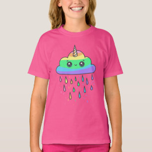 Rainbow Unicorn Raincloud T-Shirt