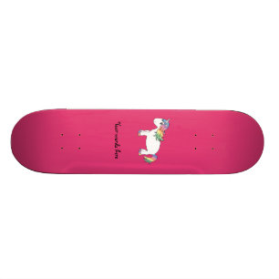 Rainbow unicorn skateboard