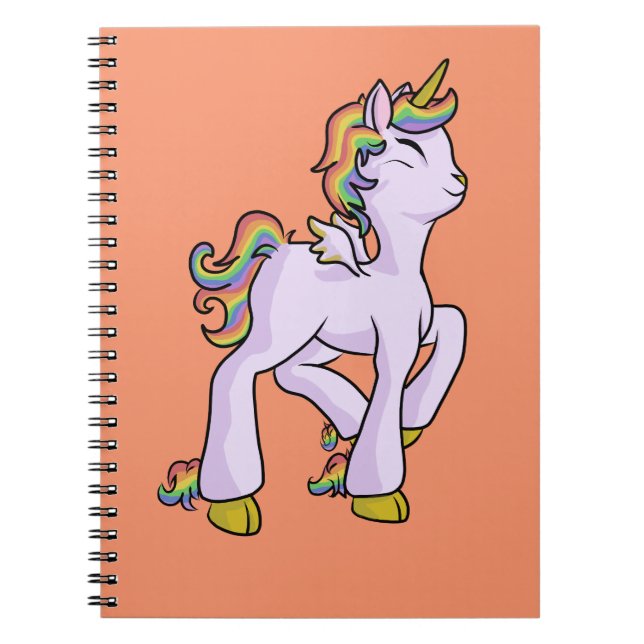 Rainbow Unicorn! Spiral Notebook (Front)