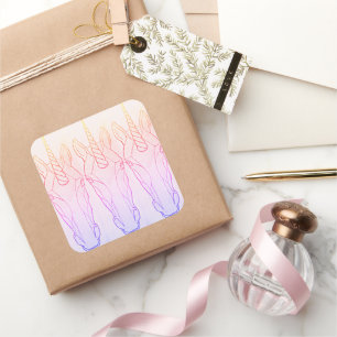 Rainbow Unicorn Square Sticker