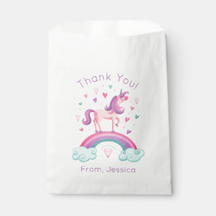 Rainbow Unicorn Thank You Favour Bags