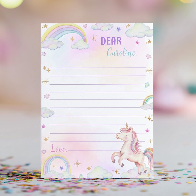 Rainbow Unicorn Time Capsule Note Message Card (Creator Uploaded)