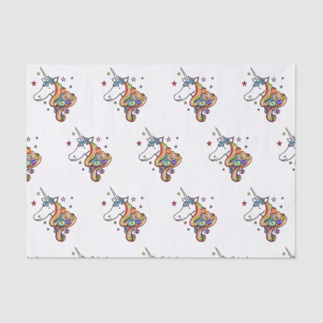 Rainbow Unicorn Tissue Paper (Front)
