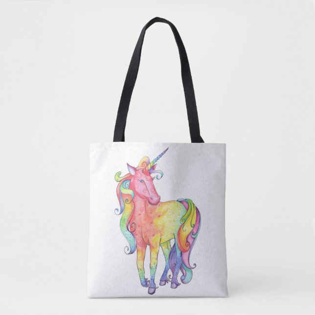 Rainbow Unicorn Tote Bag (Front)