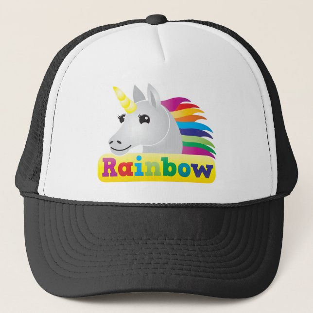 Rainbow Unicorn Trucker Hat (Front)