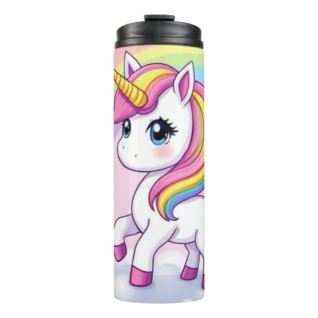 Rainbow Unicorn Tumbler – Sip the Magic (Front)