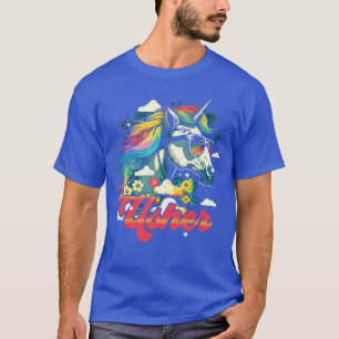 Rainbow Unicorn Usher T-Shirt