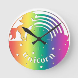 Rainbow Unicorn Wall Clock