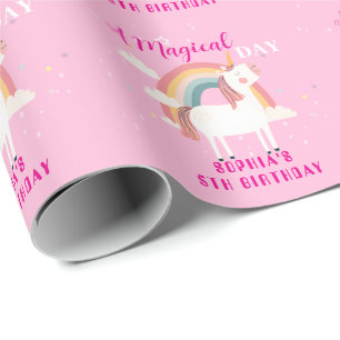 Rainbow Unicorn Wrapping Paper