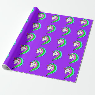 Rainbow Unicorn Wrapping Paper