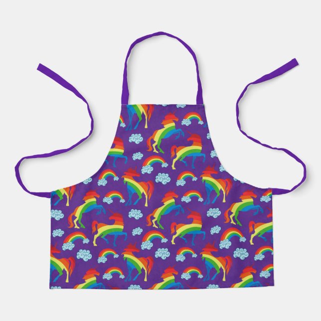 Rainbow Unicorns Apron (Front)