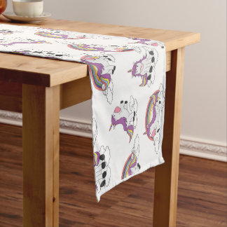 Rainbow Unicorns Long Table Runner