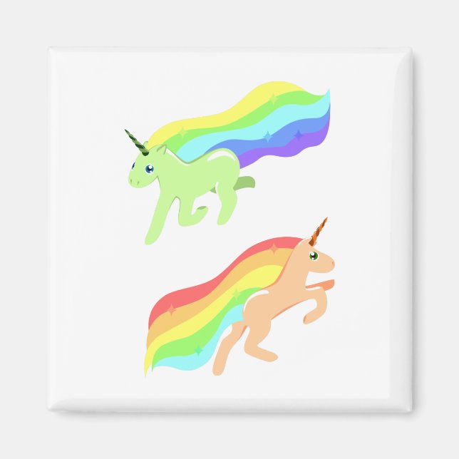 Rainbow Unicorns Magnet (Front)