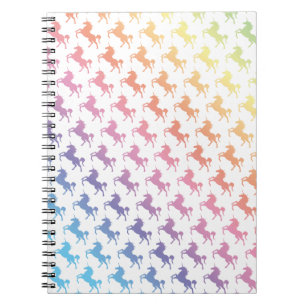Rainbow Unicorns Spiral Notebook