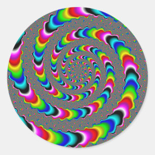 Rainbow Universe - Fractal Art Classic Round Sticker