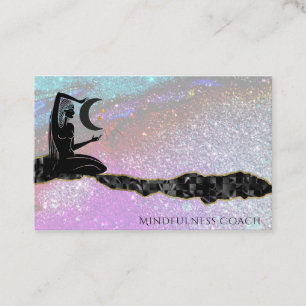 *~* Rainbow Universe Glitter GODDESS Meditation Business Card