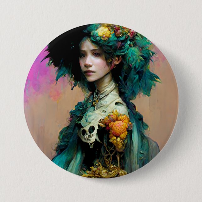 Rainbow Urchin 2 Fantasy Sci-Fi 7.5 Cm Round Badge (Front)