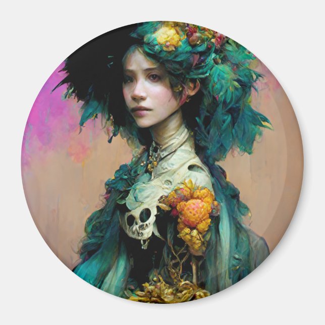 Rainbow Urchin 2 Fantasy Sci-Fi Magnet (Front)