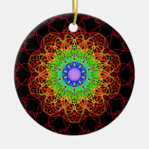 Rainbow v4 ceramic tree decoration