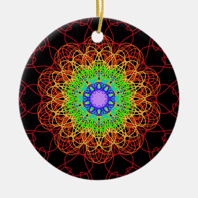 Rainbow v4 ceramic tree decoration (Front)
