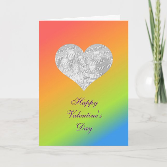 Rainbow Valentine Holiday Card (Front)