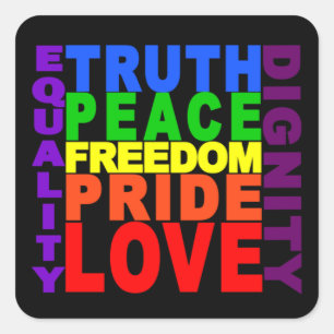 Rainbow Values stickers