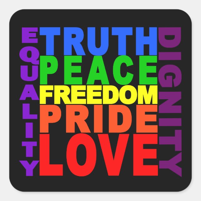 Rainbow Values stickers (Front)