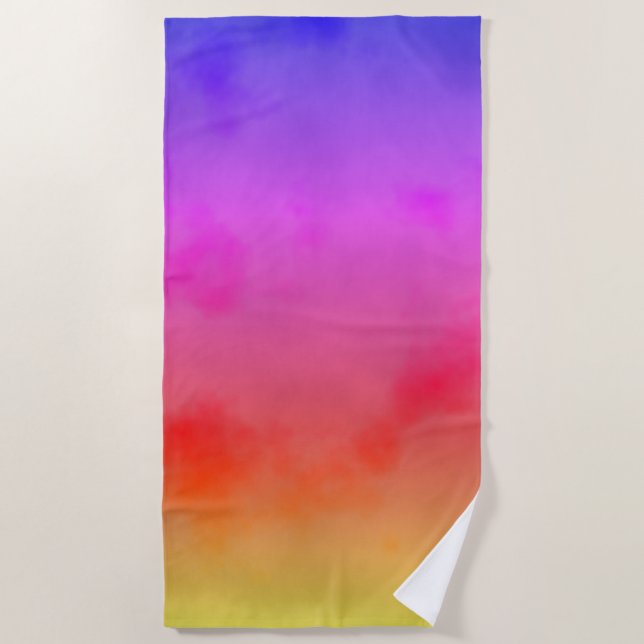 Rainbow Vapour Beach Towel (Front)