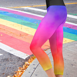 Rainbow Vapour Capri Leggings
