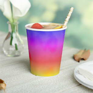 Rainbow Vapour Paper Cups